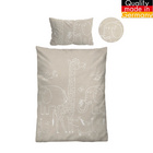 biberna Melange-Flanell Bettwäsche Tiere kitt, 1x 100x135 cm + 1x 40x60 cm
