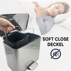 Badezimmer-Mülleimer Edelstahl 2x3 L Clarsen