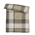 biberna Feinbiber Bettwäsche Karo taupe, 155x220 cm + 80x80 cm