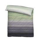 biberna Satin Bettwäsche Streifen pistaziengrün, 135x200 cm + 80x80 cm
