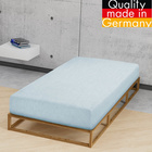 biberna Spannbetttuch Melange ciel, 90x190 cm - 100x200 cm