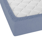 biberna Spannbetttuch Melange blau, 140x200 cm - 160x200 cm