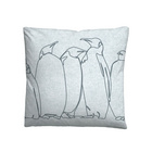 biberna Melange-Flanell Bettwäsche Pinguin ciel, 135x200 cm + 80x80 cm