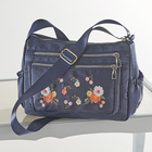Handtasche "Blumenranke" navy