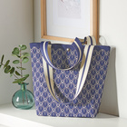 Flyknit-Shopper "Valentina" blau-weiß