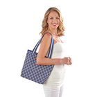 Flyknit-Shopper "Valentina" blau-weiß