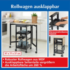 Küchen-Rollwagen mit Tablett & Klappfunktion WENKO