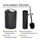 WENKO Badezimmer Set "Calvo" schwarz matt, 4-tlg.