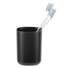 Bad-Accessoire Set „Davos“, 4-tlg., schwarz mit Treteimer WENKO