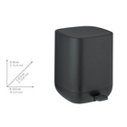 Treteimer „Davos“, 6,5 L, schwarz, Easy-Close WENKO