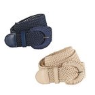Stretch-Gürtel sand + navy 2er-Set