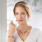 Amethyst-Armband mit Süßwasserperle