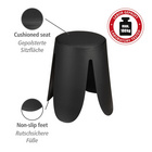 Badhocker Comiso Schwarz matt WENKO