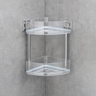 Eckregal Quadro 2 Etagen Vacuum-Loc Edelstahl WENKO