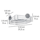 Eckablage Bari mit Haken 3-tlg. Vacuum-Loc Schwarz WENKO