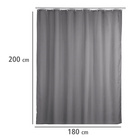 Duschvorhang Anti-Schimmel „Uni Grey“ WENKO