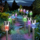 Solarleuchten Gartenstecker mit Farbwechsel 12er-Set