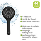 Brauseset „Watersaving“ Schwarz 70 cm WENKO