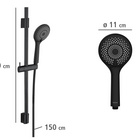 Brauseset „Watersaving“ Schwarz 70 cm WENKO