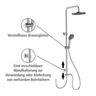 Duschsystem Watersaving Chrom höhenverstellbar WENKO