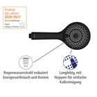 Duschsystem Watersaving Schwarz höhenverstellbar WENKO