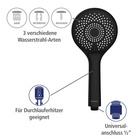 Duschsystem Watersaving Schwarz höhenverstellbar WENKO
