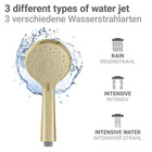 Duschsystem Young Line Gold mit 3-fach Handbrause WENKO