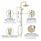 Duschsystem Young Line Gold mit 3-fach Handbrause WENKO