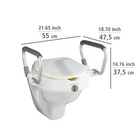 WC-Sitz Erhöhung „Secura“ mit Stützgriffen WENKO