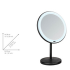 LED Stand-Kosmetikspiegel „Onno“ Schwarz WENKO