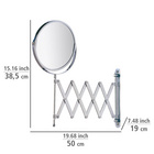 Kosmetik-Wandspiegel „Teleskop Exclusiv“ Chrom WENKO