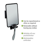 Vacuum-Loc® Antibeschlagspiegel „Quadro“ Schwarz WENKO