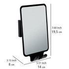 Vacuum-Loc® Antibeschlagspiegel „Quadro“ Schwarz WENKO