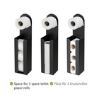 2-in-1 Toilettenpapierhalter „Agira“ Schwarz WENKO