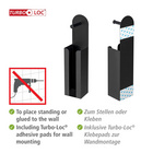 2-in-1 Toilettenpapierhalter „Agira“ Schwarz WENKO