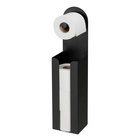 2-in-1 Toilettenpapierhalter „Agira“ Schwarz WENKO