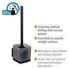 WC-Garnitur „Quadro“ Schwarz Vacuum-Loc® WENKO