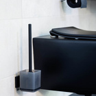 WC-Garnitur „Quadro“ Schwarz Vacuum-Loc® WENKO