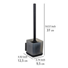 WC-Garnitur „Quadro“ Schwarz Vacuum-Loc® WENKO