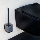 WC-Garnitur „Quadro“ Schwarz Vacuum-Loc® WENKO