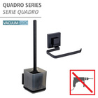 WC-Set „Vacuum-Loc® Quadro“ Schwarz WENKO