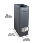 Wäschesammler Slim 46 l Anthrazit WENKO