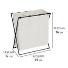 Wäschesammler Trio XL 3-fach Beige WENKO