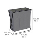 Wäschesammler Trio XL 3-fach Grau WENKO