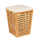 Wäschetruhe „Bambusa“ mit Sitzpolster WENKO