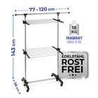 Platzspar-Wäschetrockner Edelstahl MAXIMEX