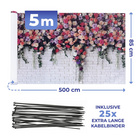 Balkon-Sichtschutz Rosen 5 m MAXIMEX