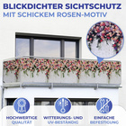 Balkon-Sichtschutz Rosen 5 m MAXIMEX
