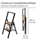 Alu-Design Klapptrittleiter 2-stufig Schwarz WENKO