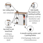 Küchenwagen Landhaus mit Rollen WENKO
